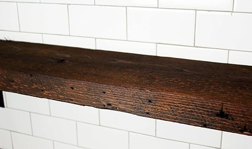 Modern Timber Craft Estantes de pared de madera recuperada, 2 pulgadas de alto x 8 pulgadas de profundidad, fáciles de instalar, soportes de estante