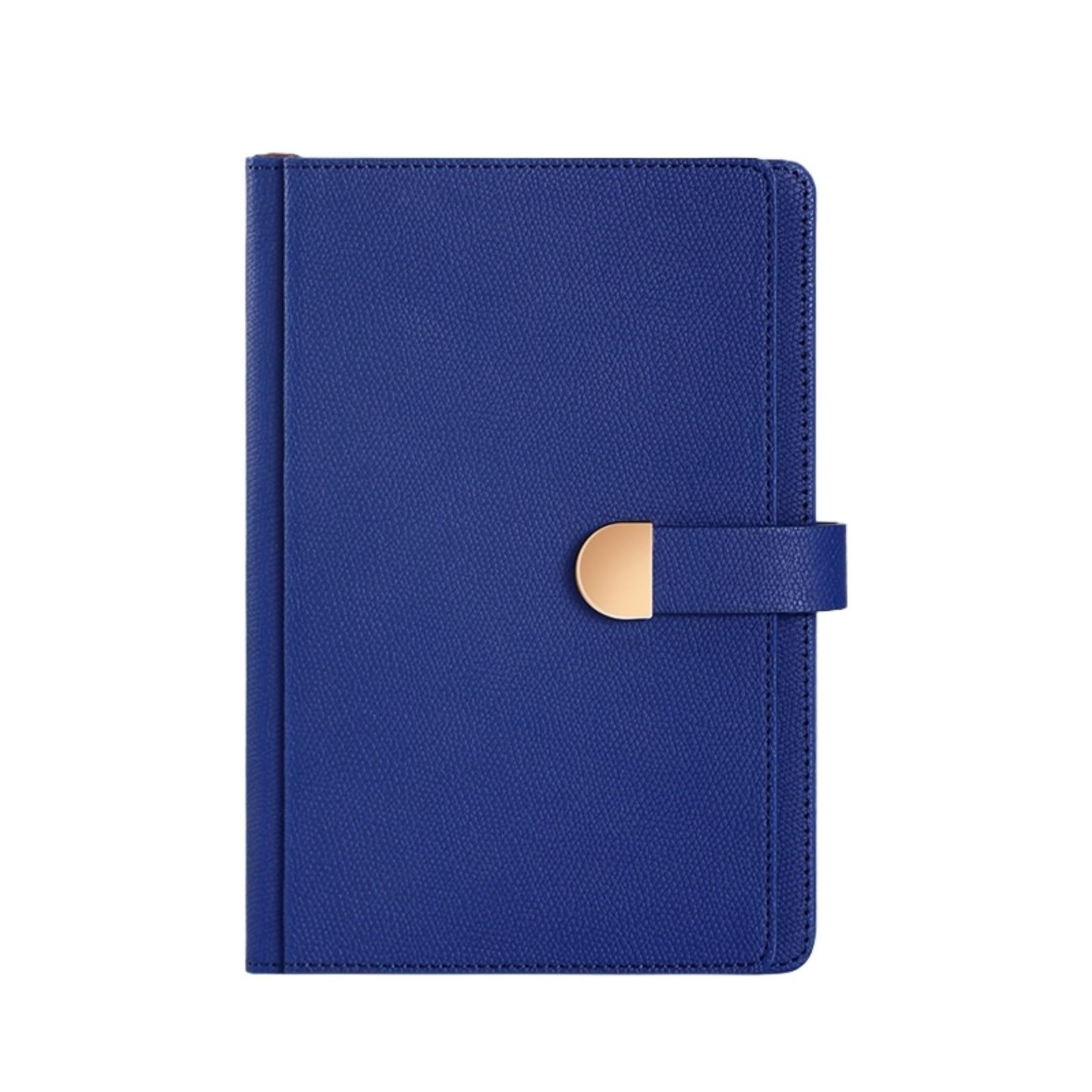 Notizbuch Journal Geschäft Notizbuch Mit Verschluss, Einfach Und Dick, Terminkalender, Protokollbuch, A5-Format Büro Studium(Blue)