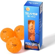 S-40 Outdoor Pickleball Balls - 40 Holes, Approved by The USAPA - Durable PE Material, Seamless Construction, Tournament Grade, 3/12/40/100 Pack - Pickleballs
