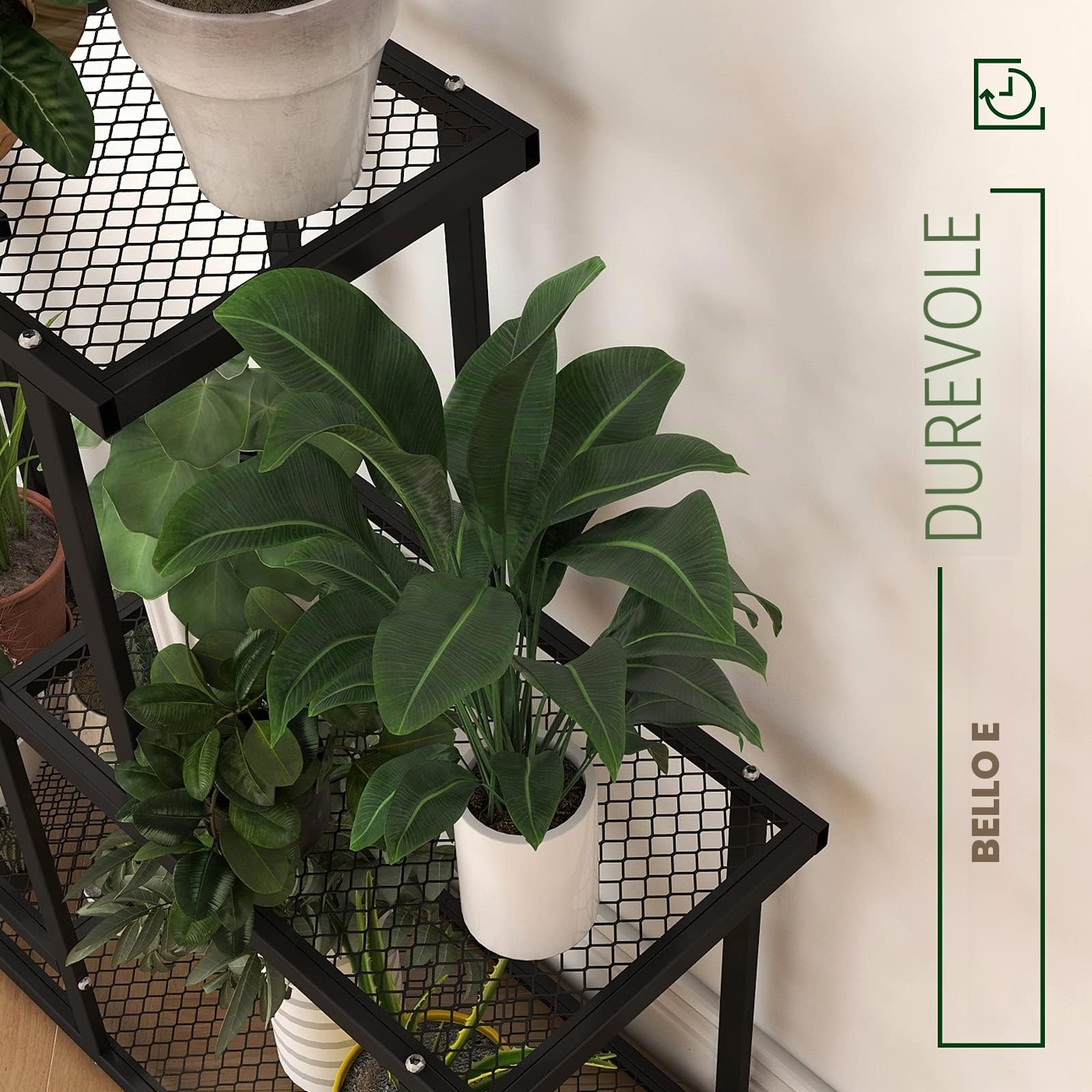 G TALECO GEAR Supporto per Piante e Fiori a Più Livelli per Interni ed Esterni, Scaffale Angolare per Soggiorno, Balcone, Patio, Cortile (M)