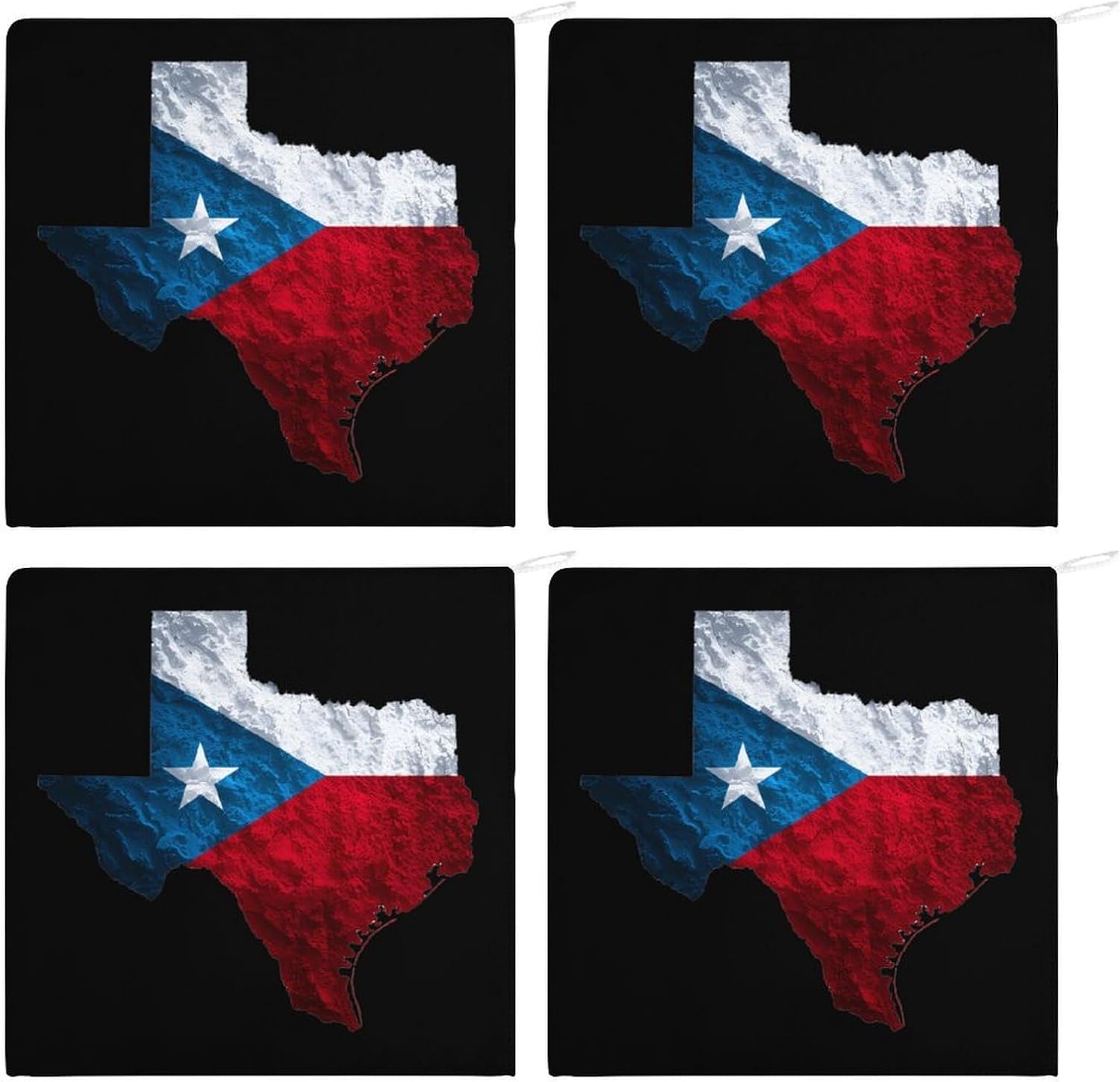 Texas Czech Republic Flag Hand Towels for Bathroom Handkerchief | Absorbent,with Hanging Loop,Kitchen Towels,for Home Hotel,Soft