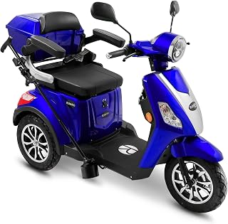 Rolektro E-Trike 25 V.3 Pro Dreirad Blau - 1000W Elektromobil - 70km Reichweite - herausnehmbarer Lithium Akku - Seniorenmobil mit Straßenzulassung