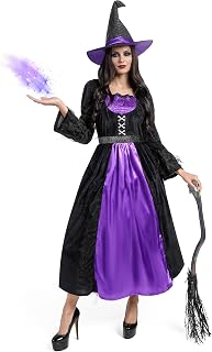 Spooktacular Creations Witch Costume Women, Womens Halloween Costumes 2026 with Witch Dress Hat Accessories for Cosplay