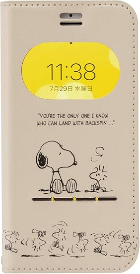 Amazon Co Jp Peanuts スヌーピー Iphone Se 第3世代 第2世代 8 7 6s 6 ケース 手帳型 窓付き ウッドストック バックスピン 家電 カメラ