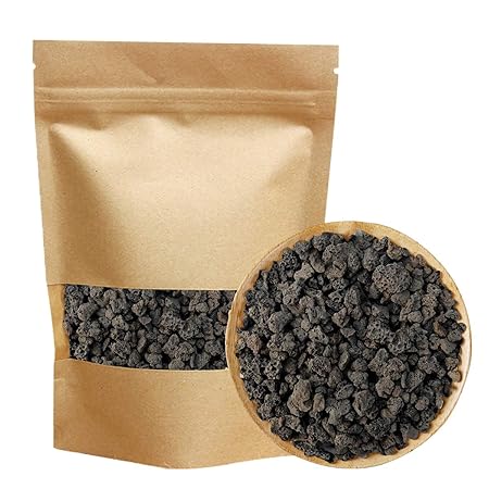 Toypopor Black Horticultural Lava Rock Soil Additive For Cacti Succulents Plants No Dyes Or Chemicals 100% Pure Volcanic Rock 2.2Lb Top Dressing