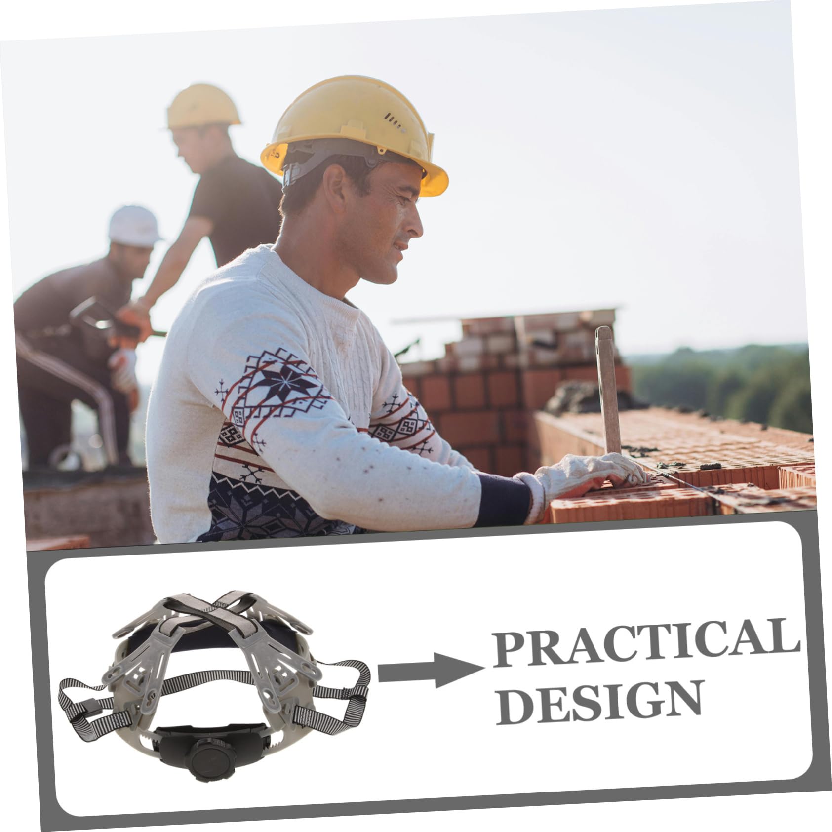 POPETPOP fodera del casco fodera del cappello casco da costruzione accessori per elmetti protettivi sostituzione della sospensione dell'elmetto plastica Grey