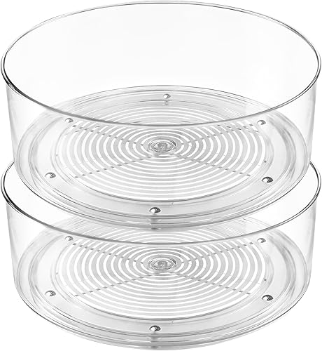 Organizador Lazy Susan, 2 organizadores giratorios de 360 grados, refrigerador Lazy Susan, organizador Lazy Susan, organizador Lazy Susan,