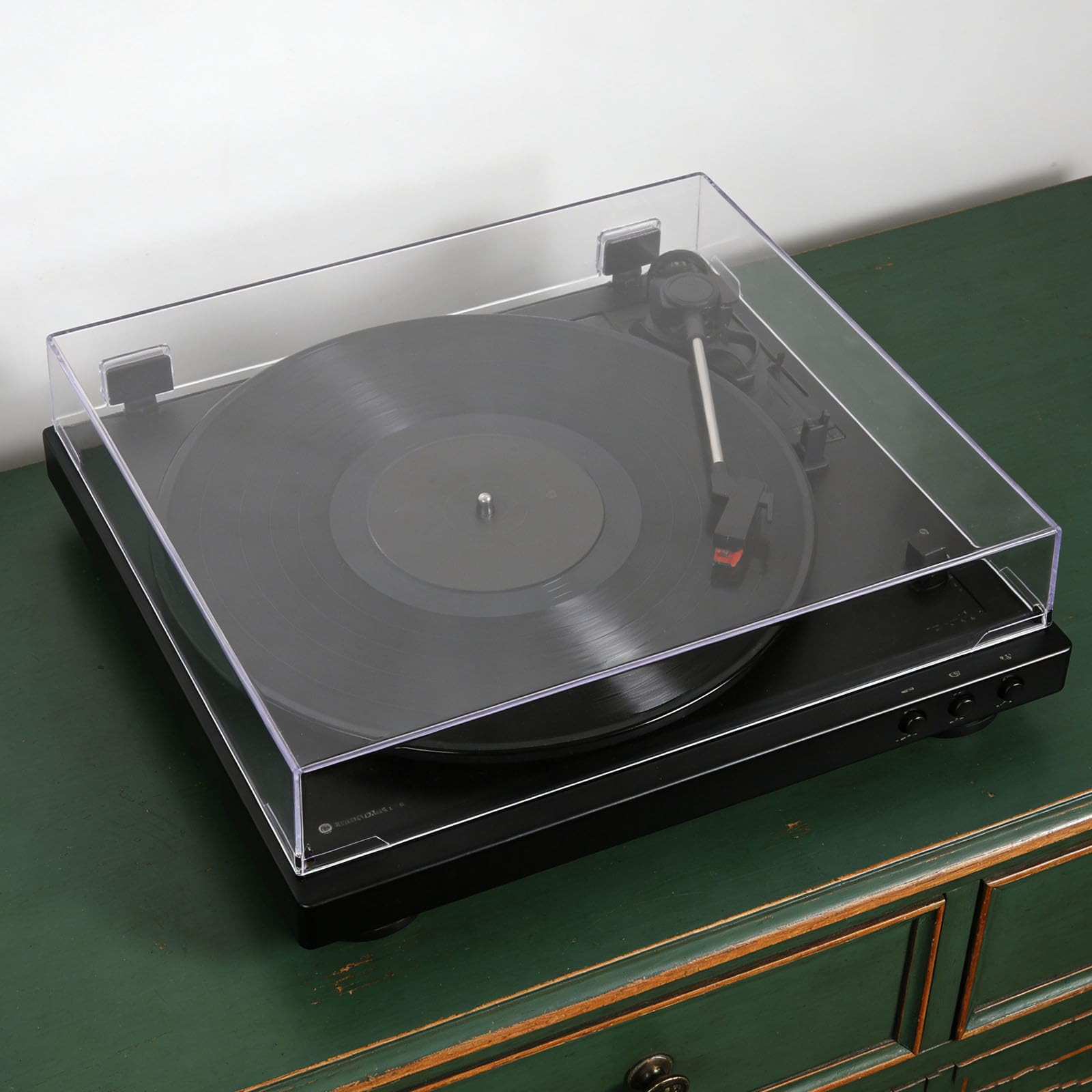 Tapa Antipolvo acrílica para Tocadiscos - Tapa Rectangular Transparente para Tocadiscos - Protector Antipolvo para estéreo para Equipos de Audio 16.2x13.2x2.4 Pulgadas