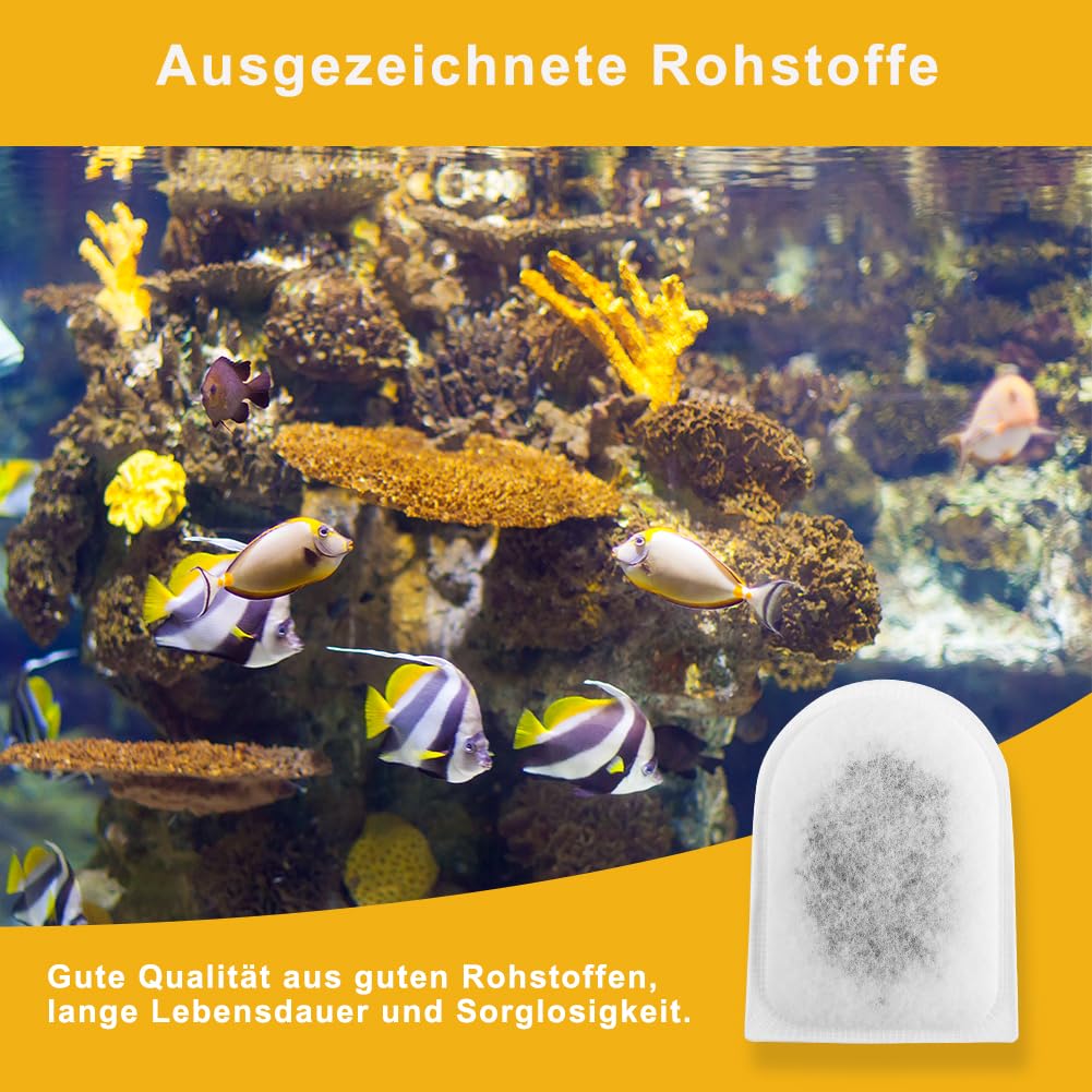 10 pezzi per Tetra EasyCrystal Filter Pack C600, sacchetti filtro con tecnologia di filtrazione a 4 strati, carbone attivo, zeolite e cotone, efficace purificazione dell'acqua e lunga durata