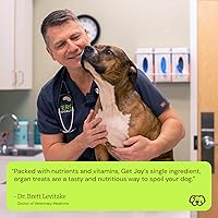 Vista 4 de Get Joy Golosinas liofilizadas 100% de corazón de res para perros, 4 onzas Carne de órgano de un solo ingrediente, complemento de comida cruda