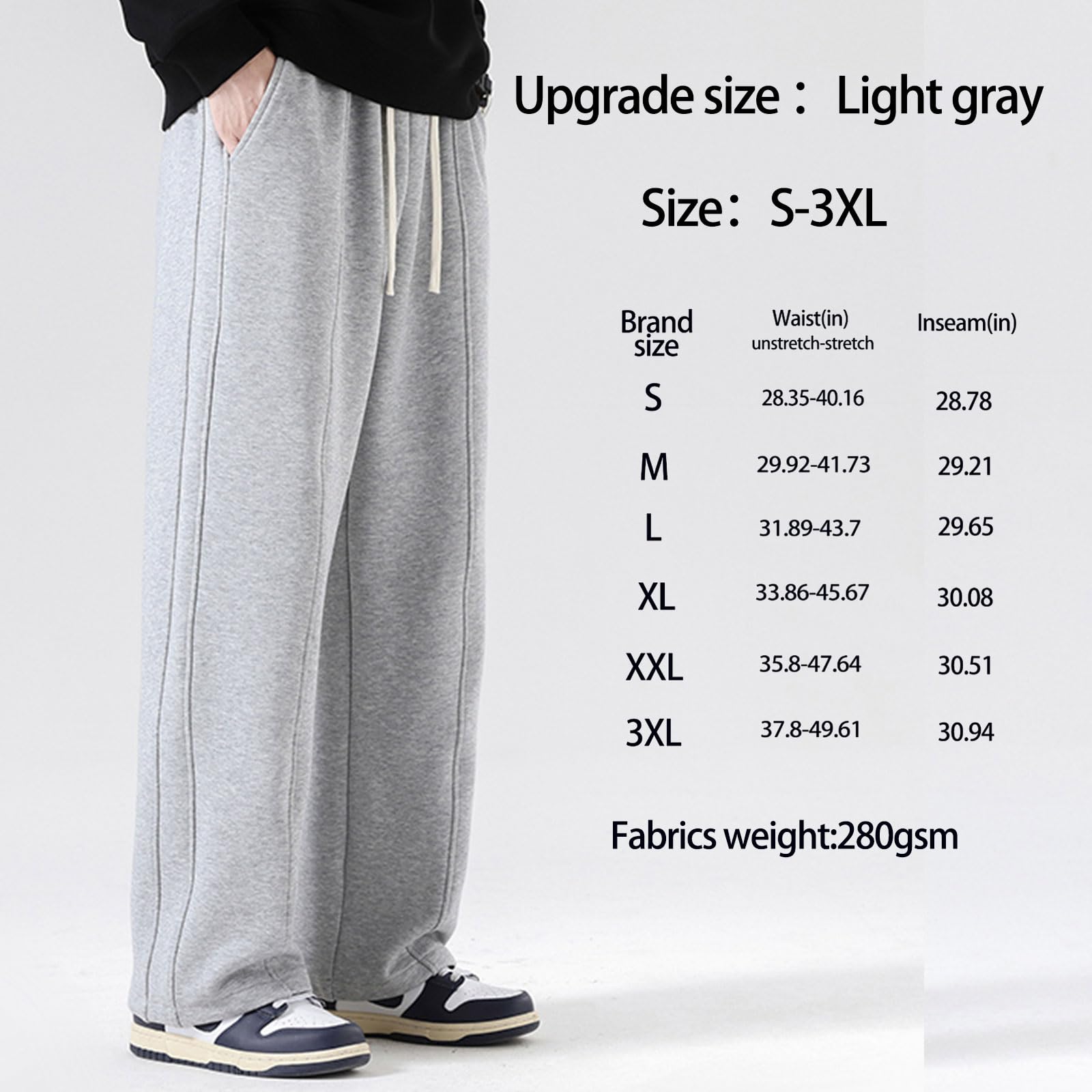 SHAGGA Pantaloni della tuta da uomo a gamba dritta, orlo senza polsini, vestibilità ampia, pantaloni da jogging con tasche per corsa e allenamento