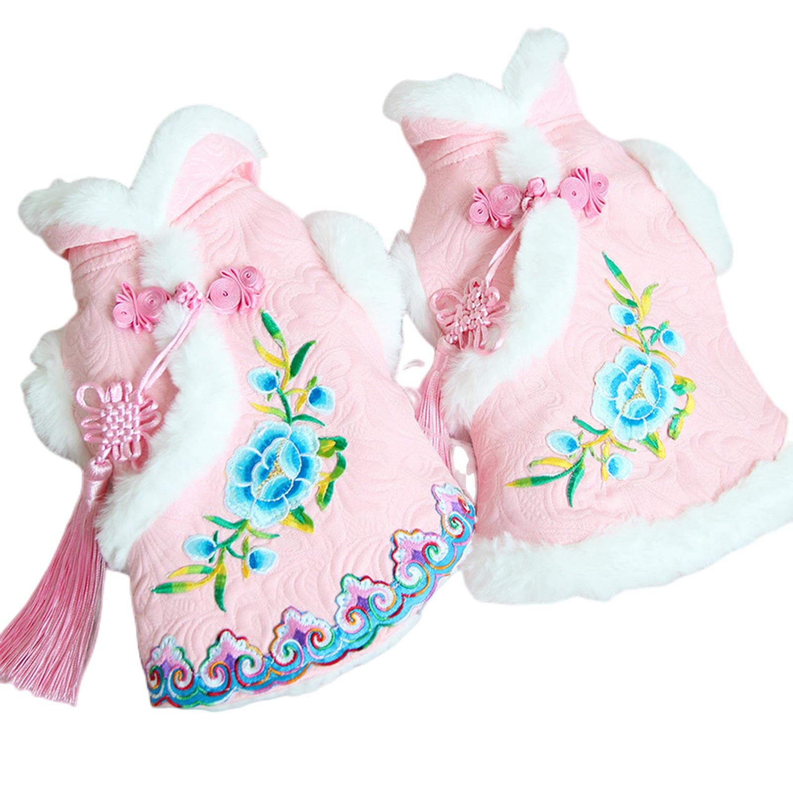 Vestiti Cani Cagnolo Inverno Vestiti Caldo Cappotto per Cani Costume da Cucciolo di Animali Domestici Floreali per Cagnolini Costume