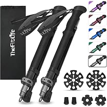 TheFitLife Folding Trekking Poles for Hiking, Lightweight Walking Sticks