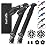TheFitLife Collapsible Trekking Poles for Hiking - Lightweight Folding Walking Sticks for Men and Women with Extra-Long Foam Handle and Metal Flip Lock (Grey, 100-120cm for 4\'11\'\'-5\'7\'\' Height)
