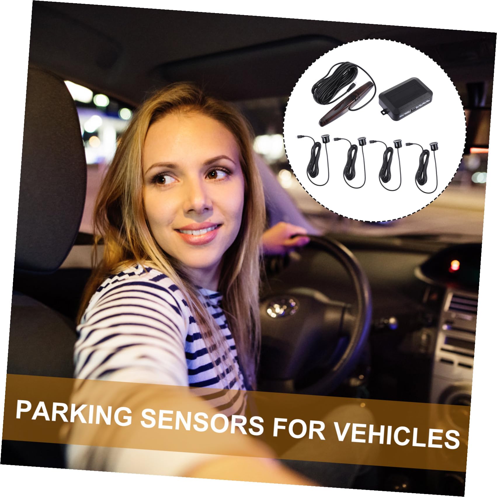 Mikinona Sensor De Aparcamiento Led para Coche Sistema De Sensor De Incluye Aviso De para Estacionamiento Garaje o Aparcamiento Ciudad