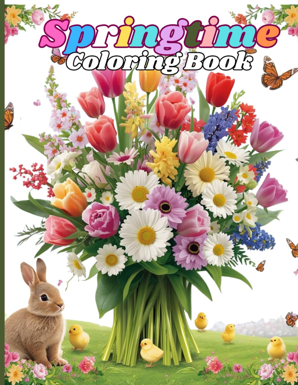 Springtime Coloring Book: Adorable Illustrations for Your Young Spring Season Lovers