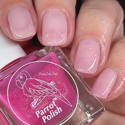 Miniatura 5 de Parrot Polish Penelope's Desires - Esmalte térmico para uñas, color rosa y transparente
