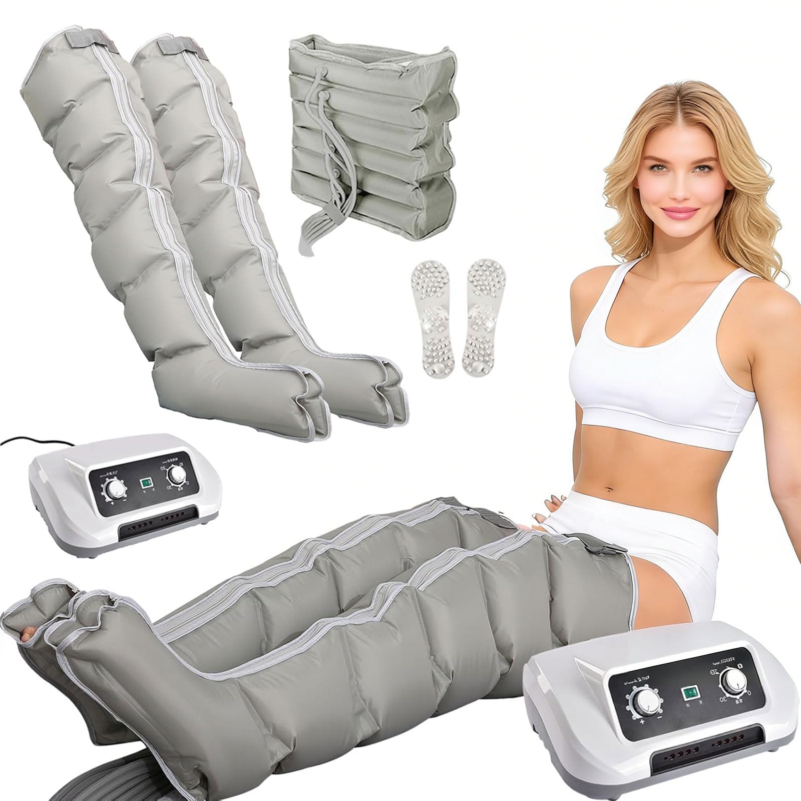 Pressoterapia Linfodrenaggio, Apparecchio Pressoterapia per Casa per Gambe e Addome, Linfodrenaggio Gambe, Macchina Drenante Gambe, Apparecchio Pressoterapia, Massaggio Linfodrenante