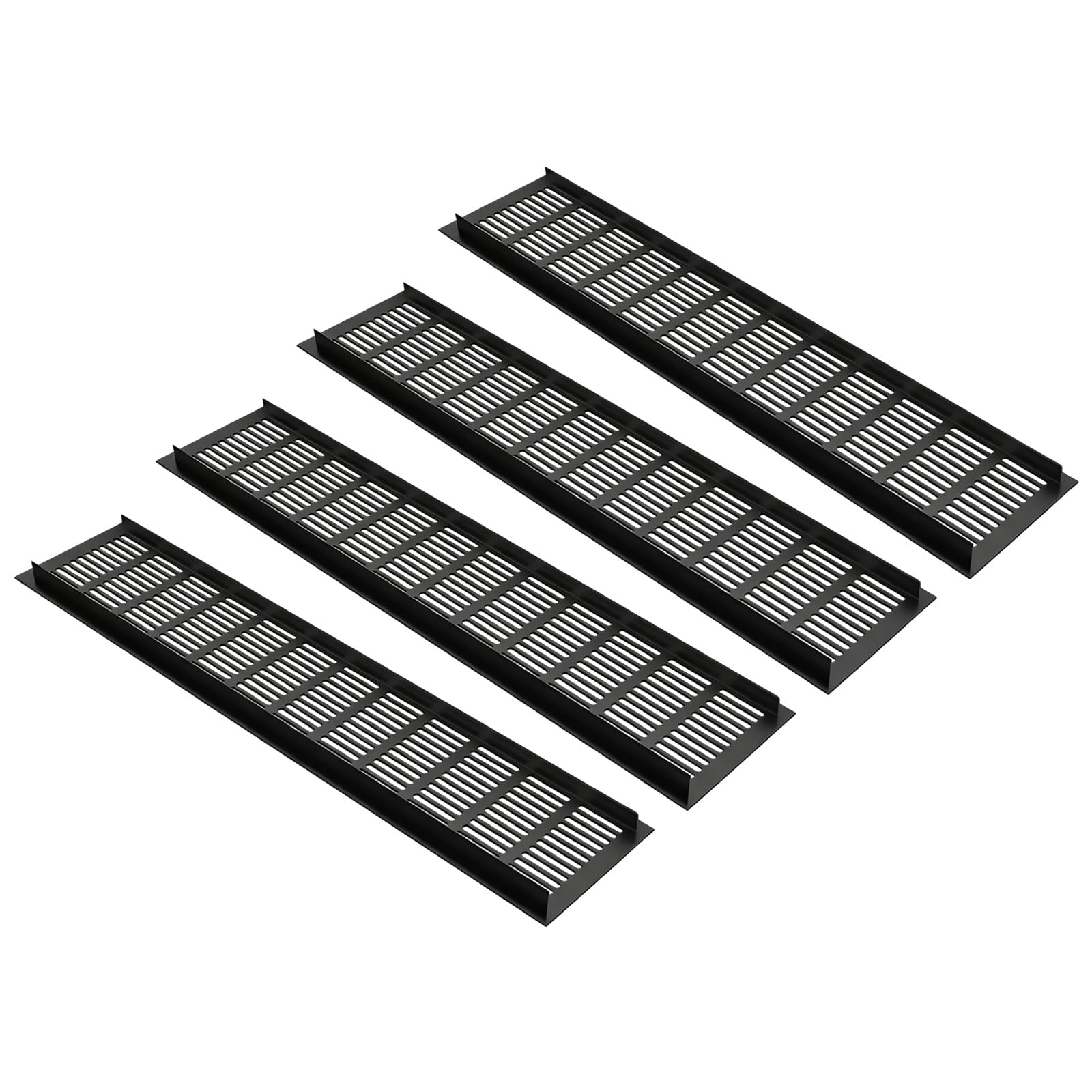 Hdoytxxm C 4Pcs Rectangular Air Vent Ventilation Grille Furniture Abinet Ventilation Decorative Over Wardrobes Fitting Enduring Aluminum Alloy Air Vent Grille