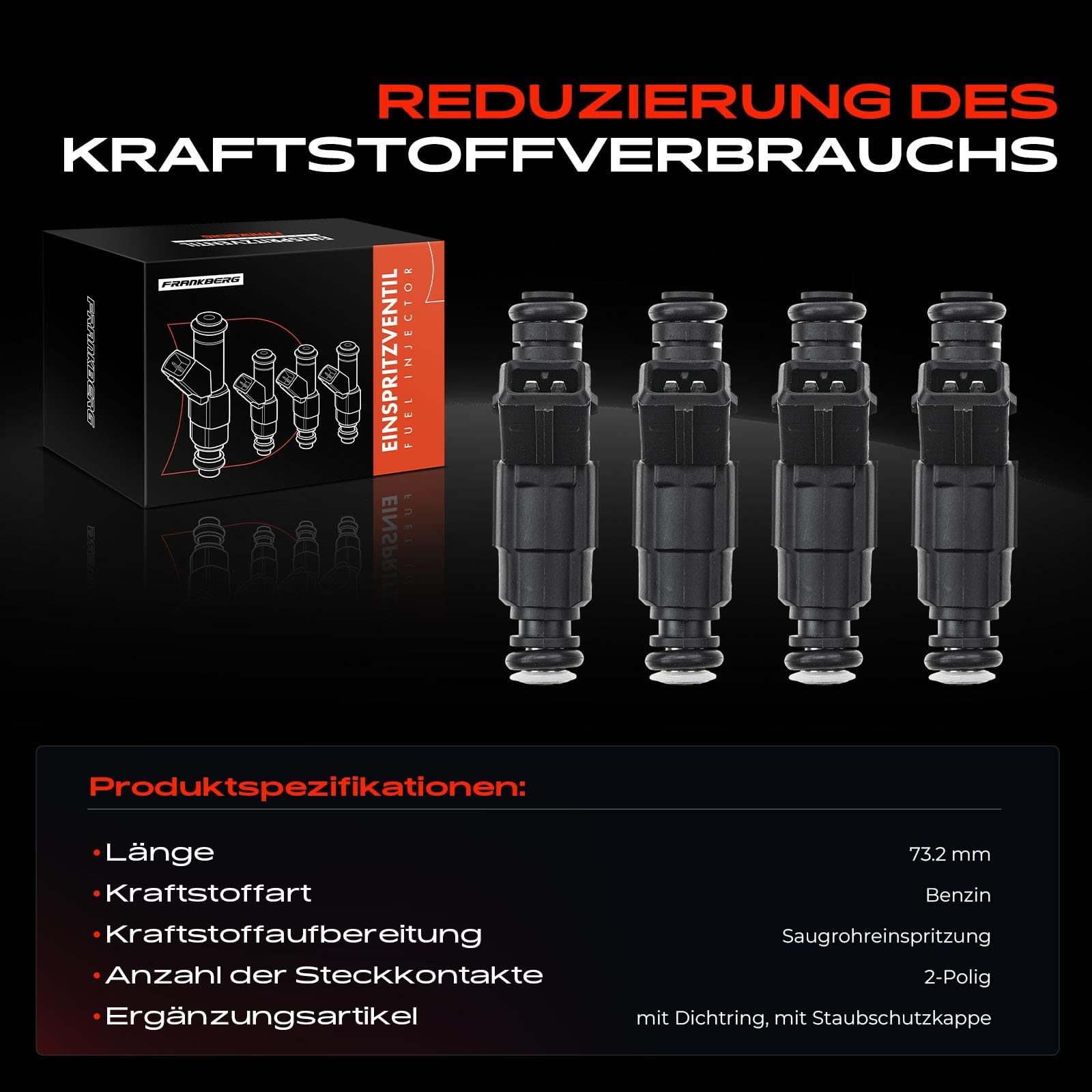 Lot De 4 Injecteurs Essence Frankberg Pour Ford Focus (1998-2004) & Mondeo II (1996-2000) - Remplace 0280155819
