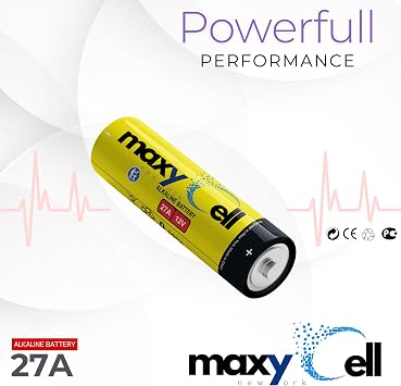 27A Alkalin Piller 12V - Uzaktan Kumandalar, Garaj Kapısı Açıcıları, Anahtarlıklar, Alarmlar, Sızdırmaz Tasarım için Yüksek Kapasiteli Uzun Ömürlü Güvenilir Güç Değiştirme A27 MN27 L828 (5'li