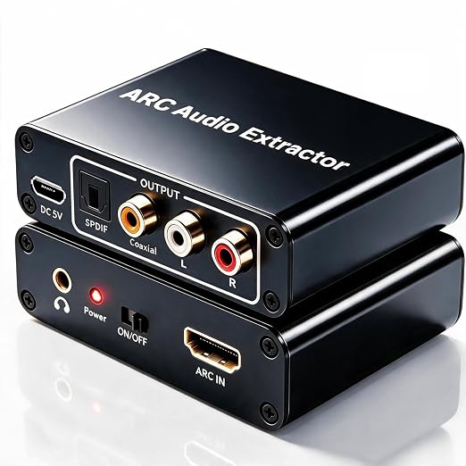 HDMI ARC Audio Extractor with RCA & Optical Outputs by WKDAJHM
