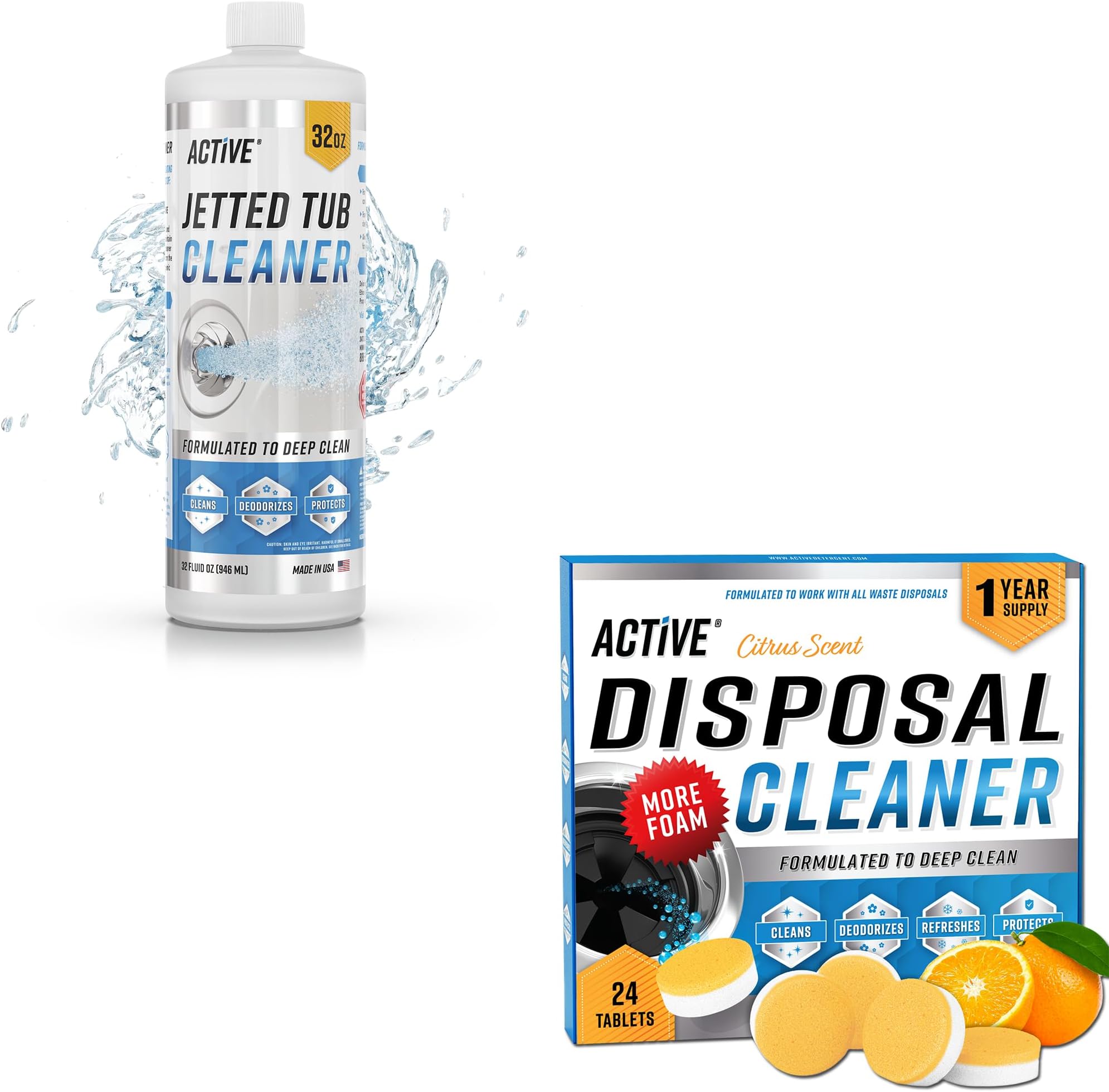 ACTIVE Jetted Tub Cleaner and Disposal Cleaner Includes