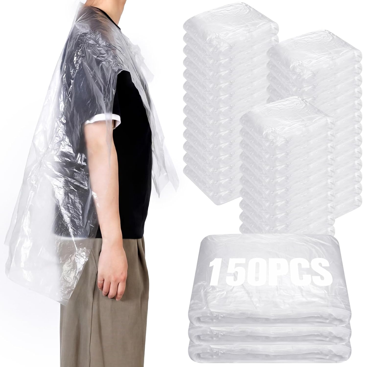 Cuffbow Disposable Waterproof Hair Dye Capes for Salon Use