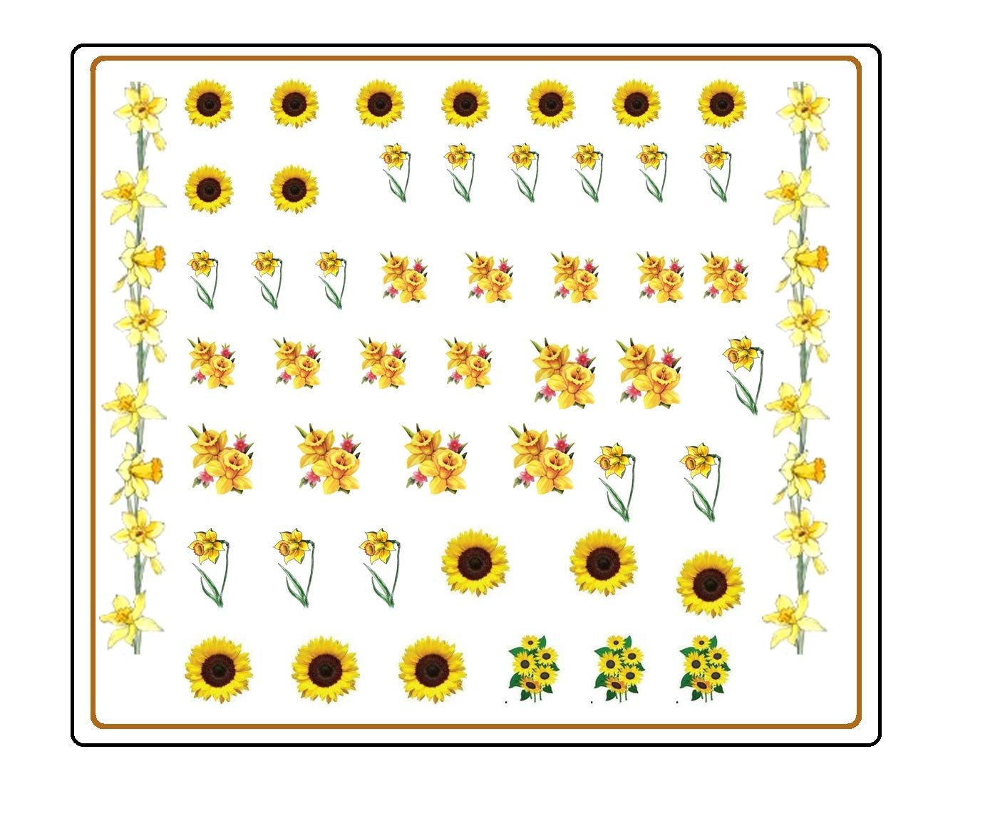 Kaz Creations Daffodil Nail Art Decals Daffodil Flower Collection (Daffodil Nail Art Decals)