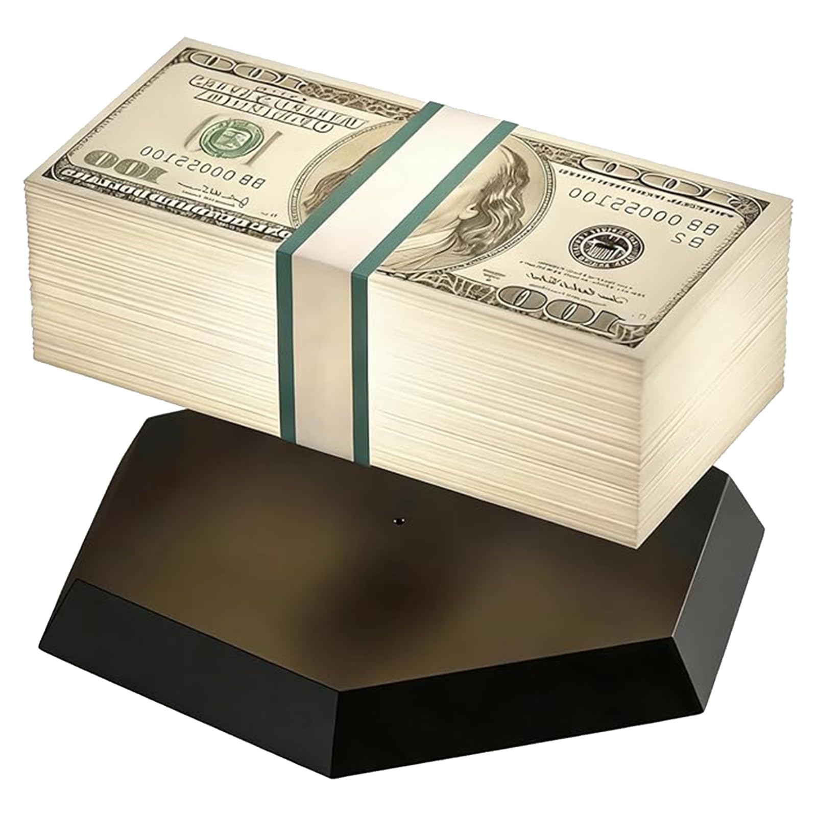 Kryilut Floating Money Lamp for Game Room Decor, Magnetic Levitation Dollar Light with 3-Color Ambient Mode, 360° Rotating Anti-Gravity Desk Gadget for Men Office Setup