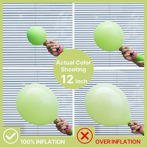 Miniatura 4 de PartyWoo Globos de color verde lima, 127 piezas de diferentes tamaños de 36, 18, 12, 10 y 5 pulgadas, kit de arco de globos de látex verde claro