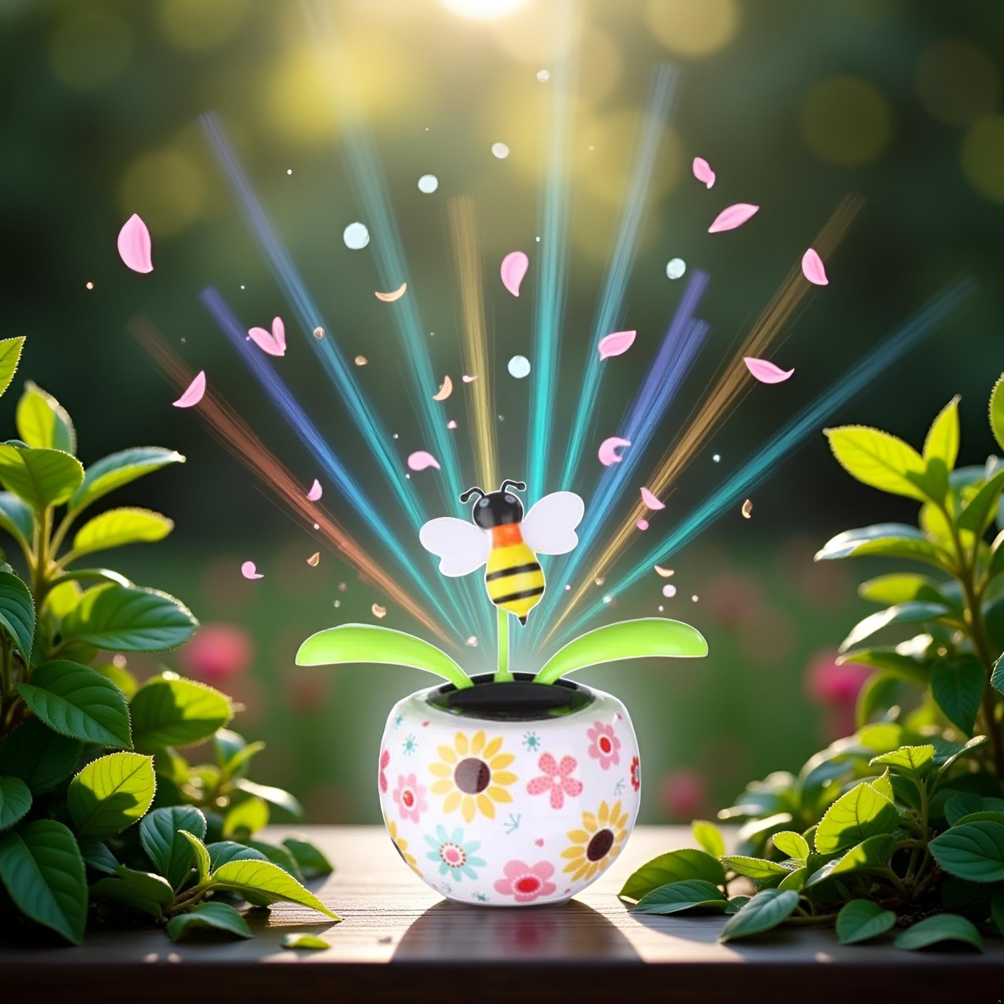 Fiore Danzante A Energia Solare Per Auto - Insetto Viola Con Petali Oscillanti - Decorazione Ecologica Per Cruscotto