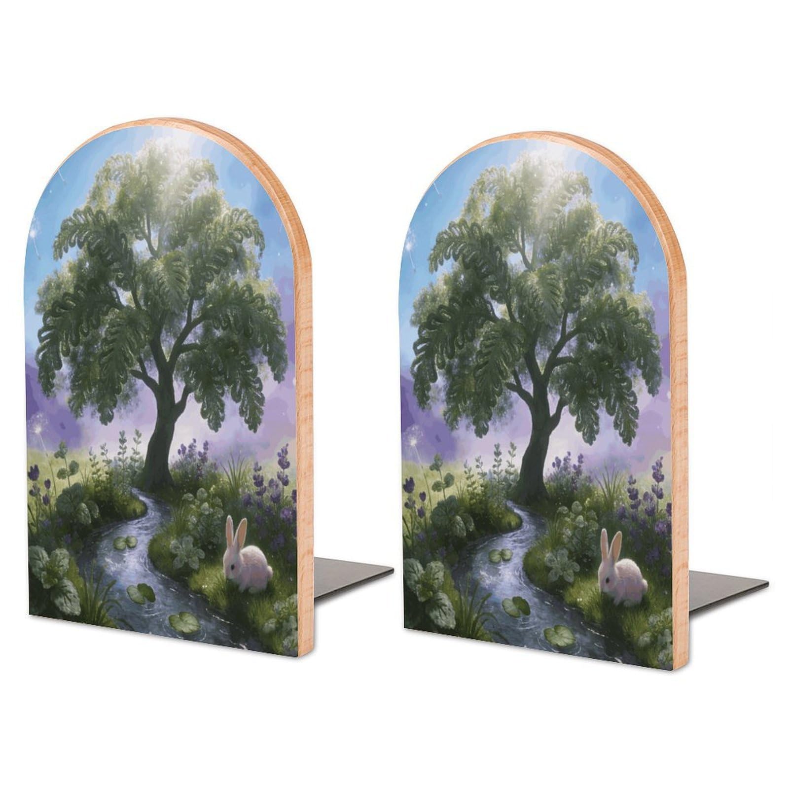 Sujetalibros de metal y madera Jardin D'Ete organizador grande resistente para estantes