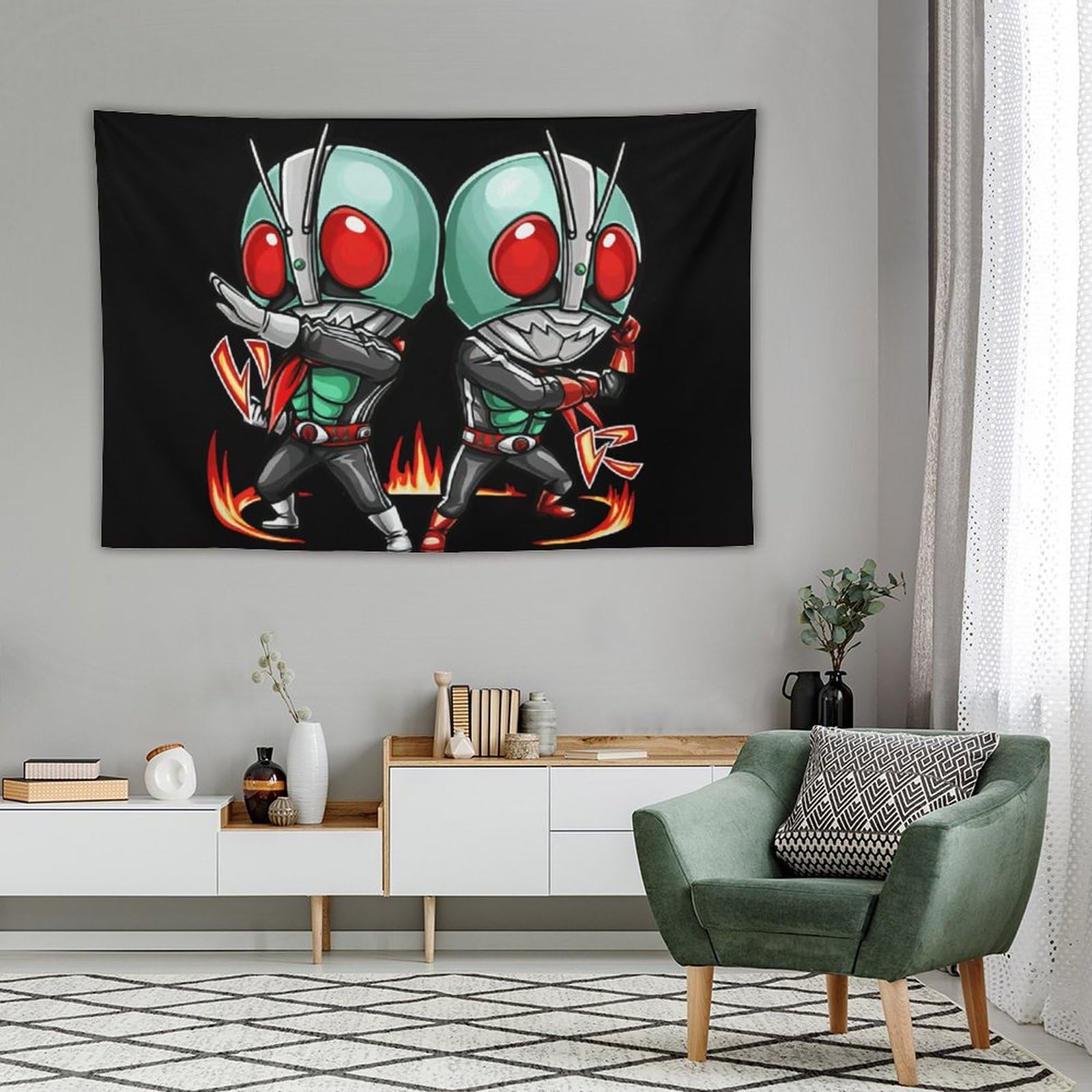 Amazon.co.jp: タペストリー 仮面ライダー1号 壁掛け 大判 人気 アニメ