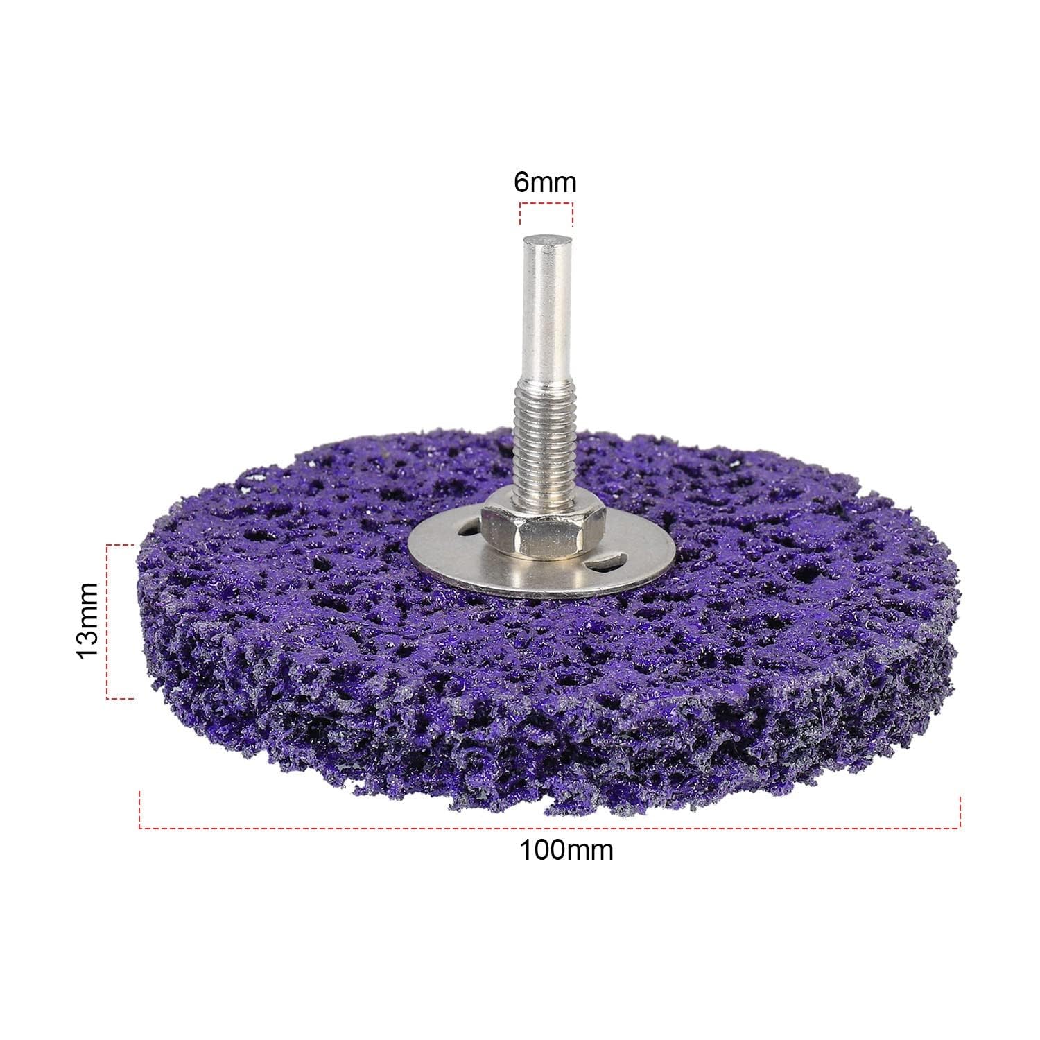 Lot de 5 disques CSD 100 mm CBS Violet Disque de nettoyage grossier CBS pour meuleuse d'angle de peinture, soudures à la rouille, nettoyage et élimination de l'oxydation