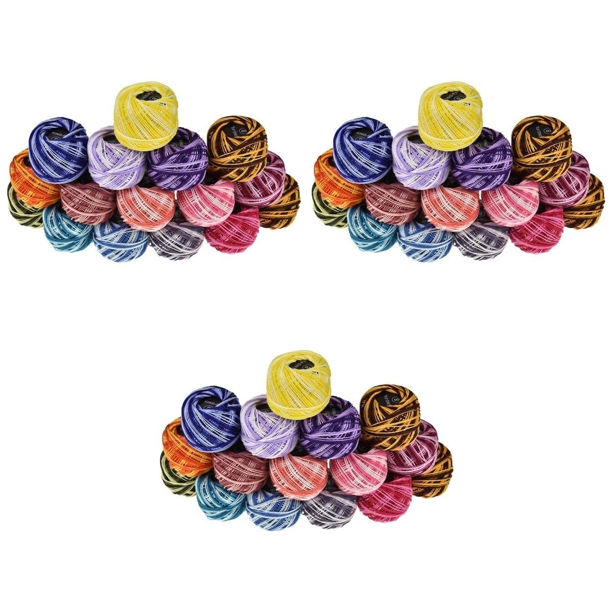 SHINEOFI 3piezas Hilo De Bordar Multicolor Para Manualidades De Hilo De Costura Para Proyectos De Bordado y Tonos