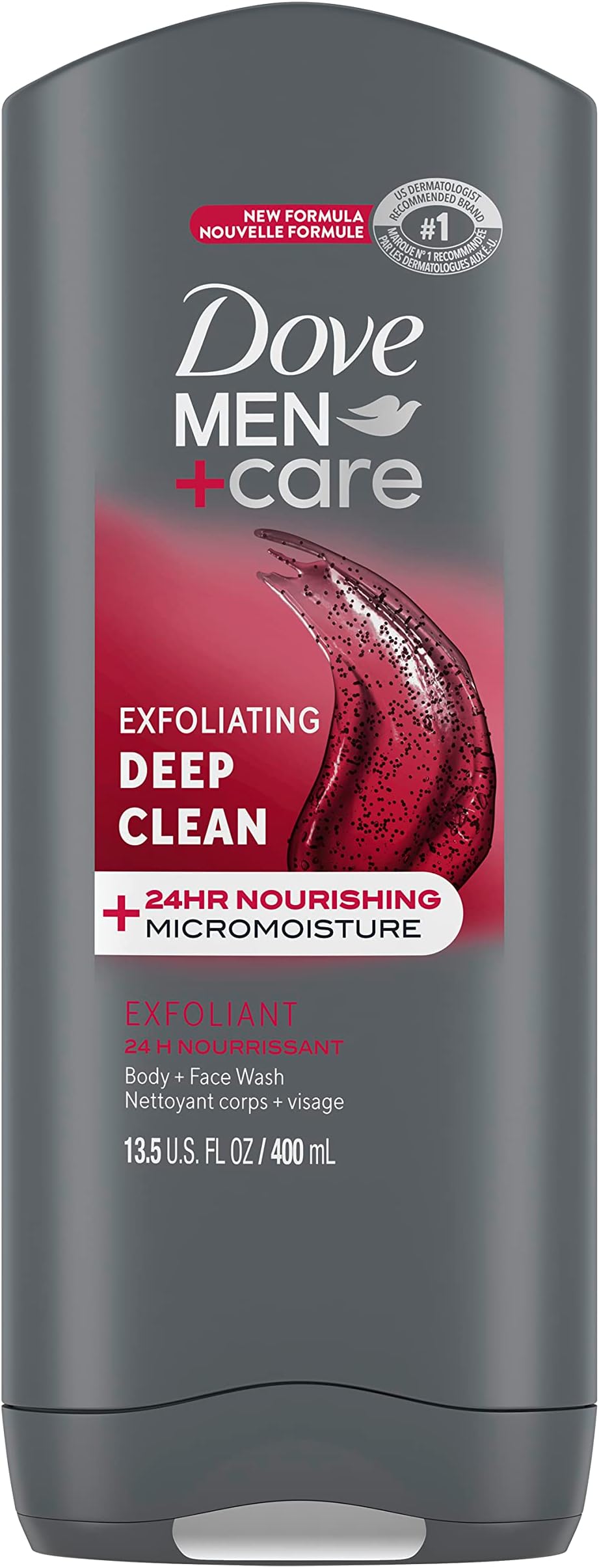 Dove Men Plus Care Body Wash, Deep Clean, 13.5 Ounce