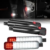 Vista 14 de Nilight 2 piezas de luz LED para panel de puerta interior, luces de cortesía blancas y rojas, conexión plug and play, compatibles con Ford F-150
