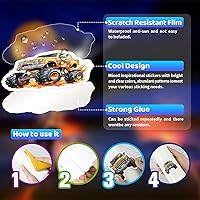 Vista 4 de 50 calcomanías geniales de camión monstruo, calcomanías de automóvil para niños, adolescentes y adultos, recuerdos de fiesta de camiones monstruos