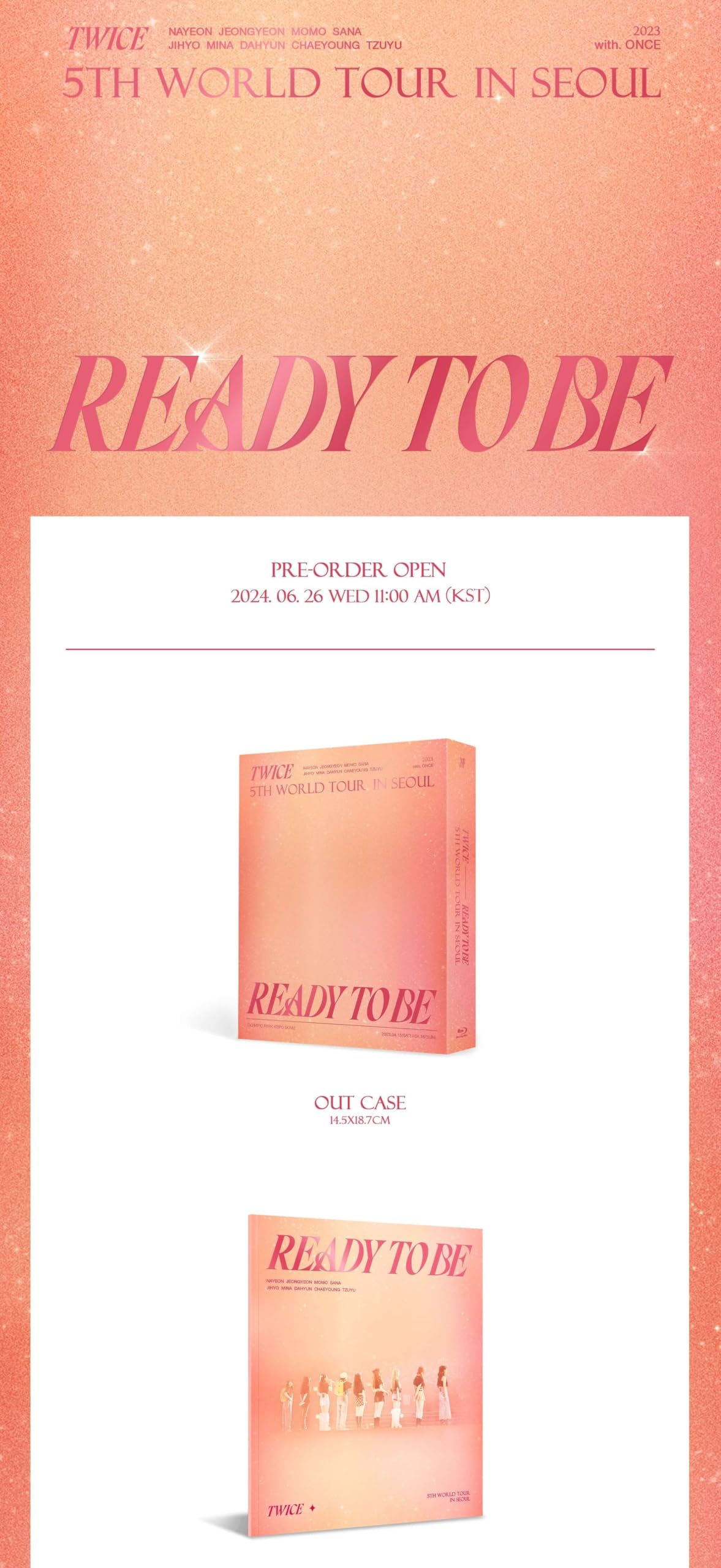 TWICE Album - TWICE 5TH WORLD TOUR [READY TO BE] IN SEOUL Blu-Ray ver.+Pre Order Benefits+BolsVos Exclusive K-POP Giveaways Package