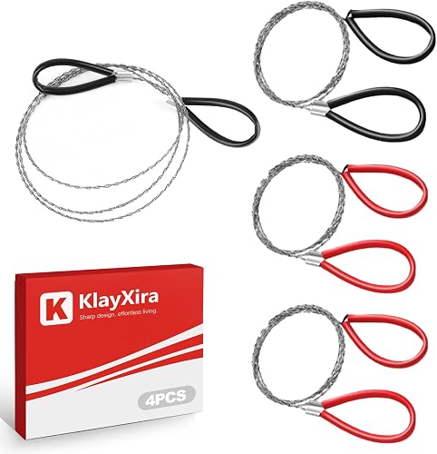 4-Pack 23.6-inch Cable Saw for Wires, Wood, Metal and PVC Pipe Cutting