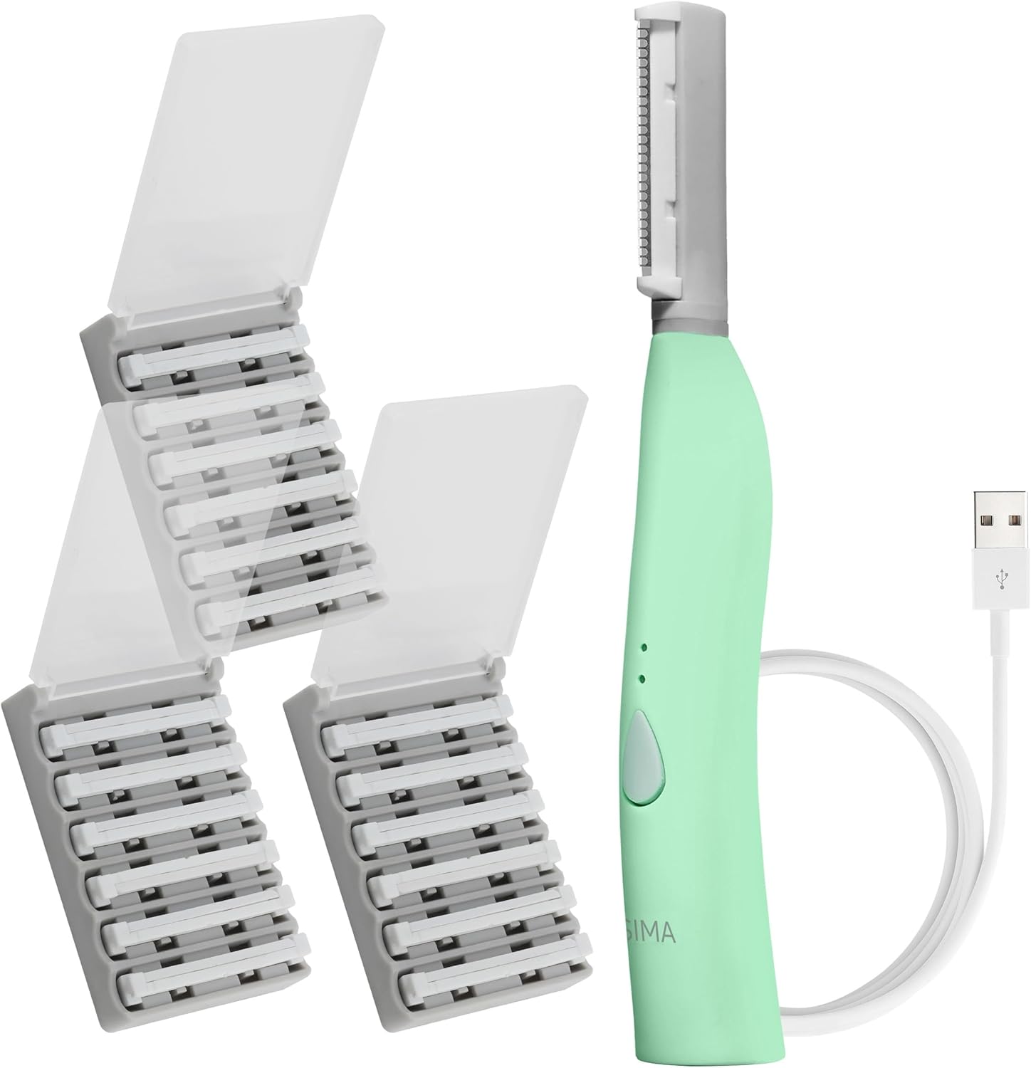 SPA SCIENCES – SIMA Patented Dermaplane Razor for Women Face – Painless 2-in-1 Facial Exfoliation & Peach Fuzz Hair Removal – Anti-Aging – 3 Speeds – Rechargeable – 19 Weeks Treatment SPA SCIENCES – SIMA Patented Dermaplane Razor for Women Face – Painless 2-in-1 Facial Exfoliation & Peach Fuzz Hair Removal – Anti-Aging – 3 Speeds – Rechargeable – 19 Weeks Treatment