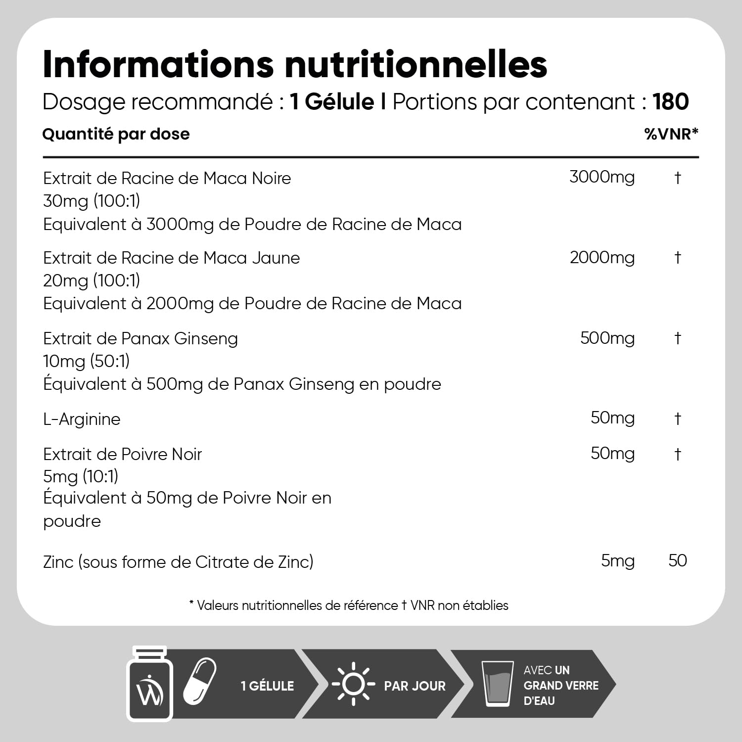Prostasur Saw Palmetto Palmier Nain + Maca Noire, Ginseng 180 Gélules