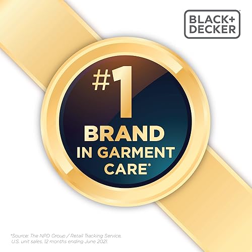 Miniatura 9 de BLACK+DECKER Press & Steam - Plancha y vaporera 2 en 1, 180% más de vapor y tecnología de una temperatura, suela de cerámica, segura en todo tipo de