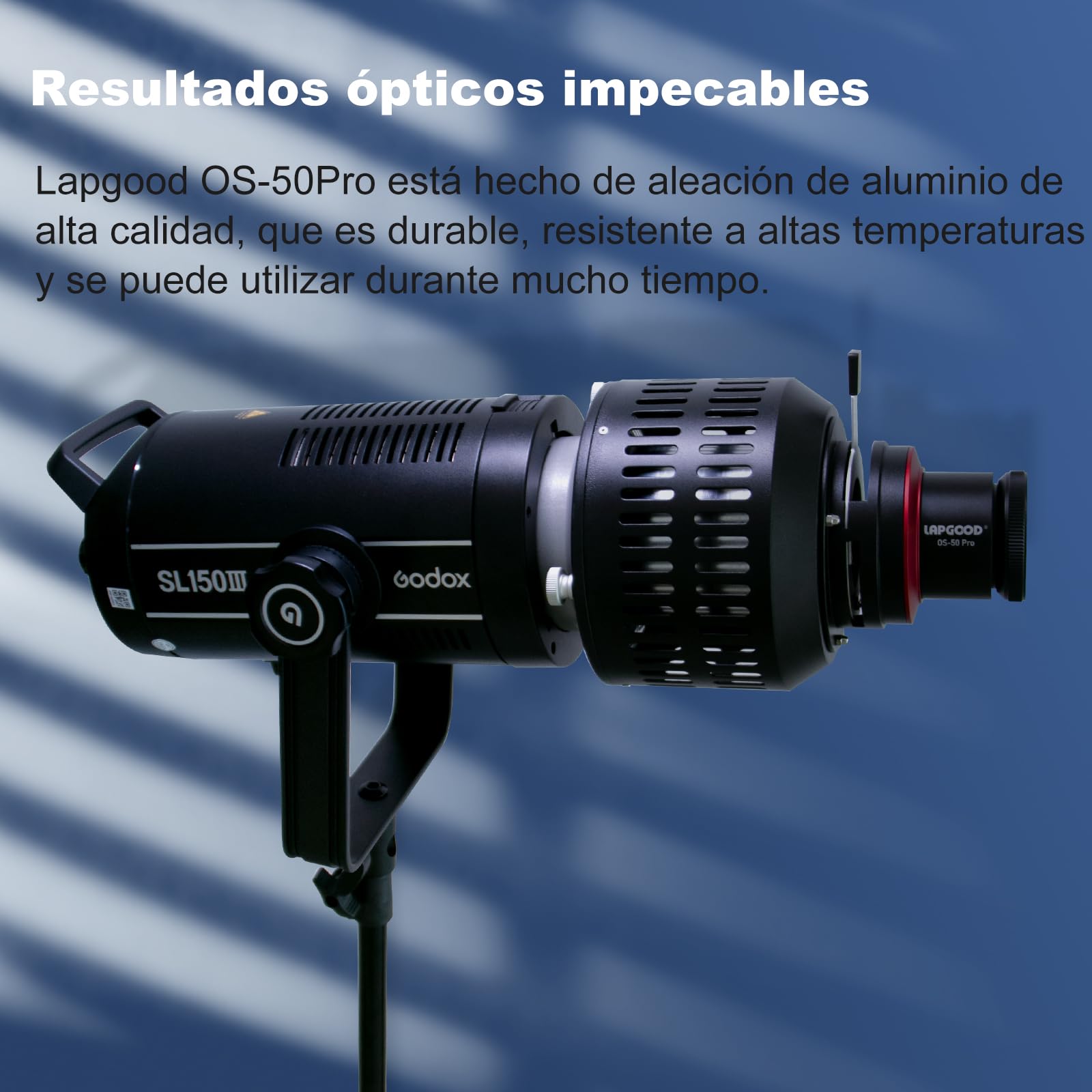 Os-50pro Snoot CóNico óPtico Bowens Mount Kit con Lente De 50 Mm, Filtro De Color Y Gobos, Kit De Snoot CóNico Bowens Mount para Flash De Estudio Monolight Led