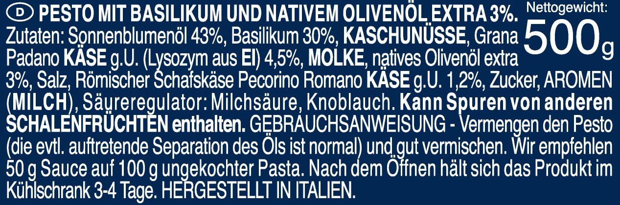 Barilla Pesto alla Genovese 6 x 500 g
