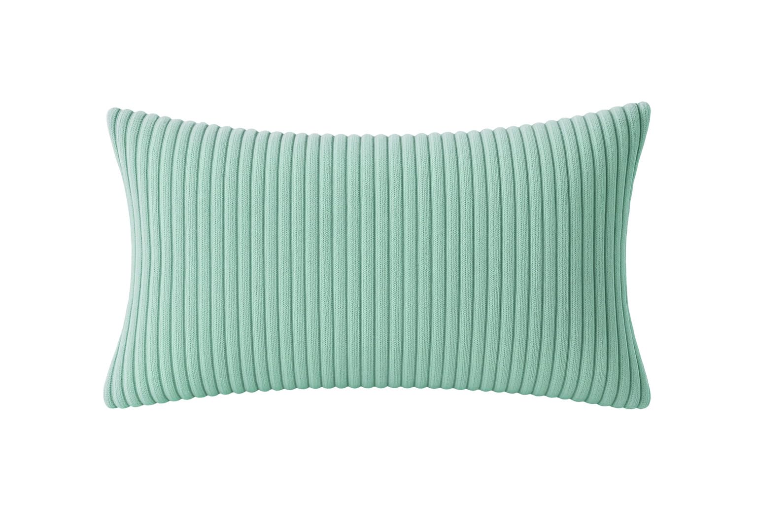 YIJIAJY Decorative Corduroy Throw Pillow, Cushion Cover, Ribbed Texture, Rectangular- (Light grayish green)