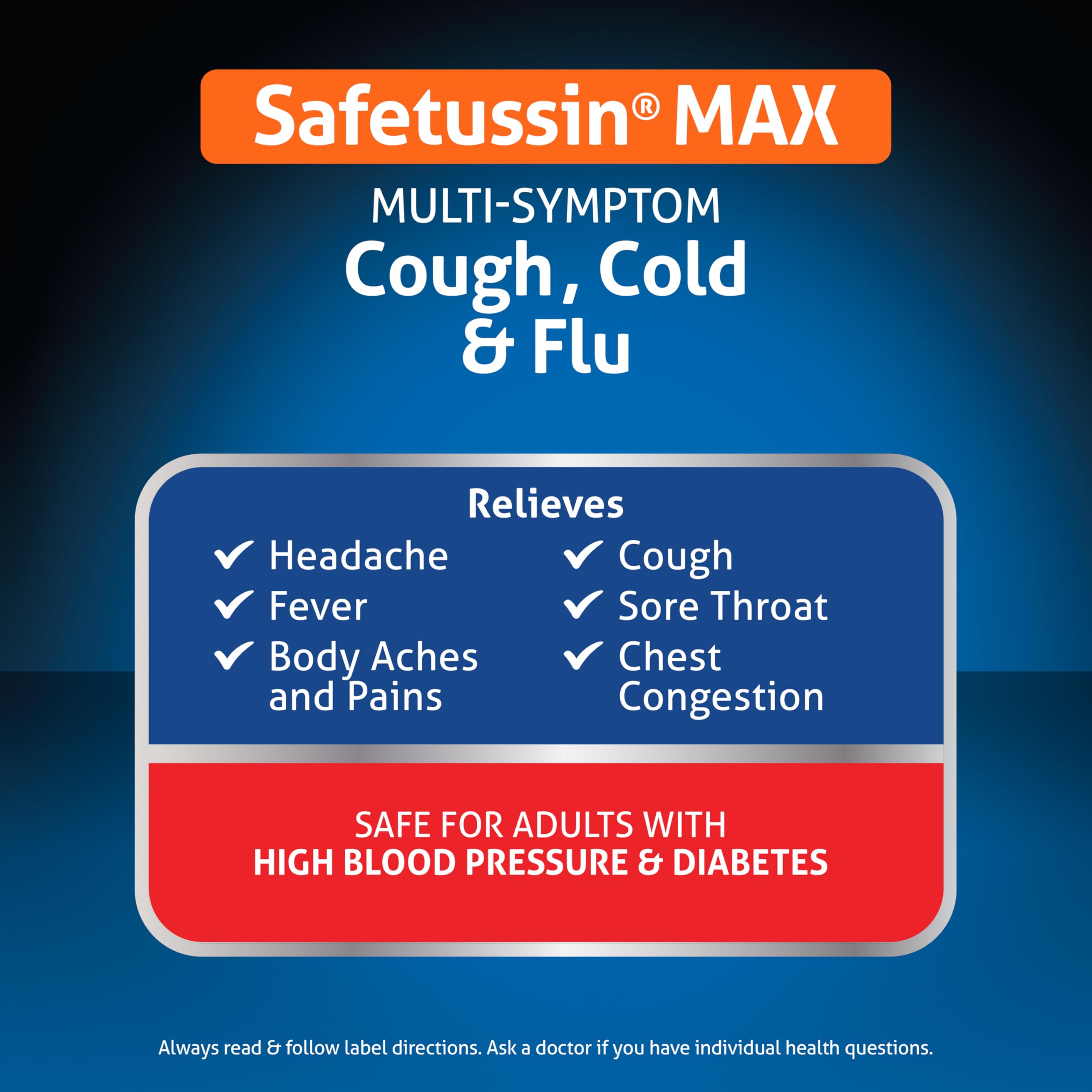 Safetussin Max Multi-Symptom Cough Relief Syrup for Cold and Flu, 8 Fl Oz — Amazon image 6