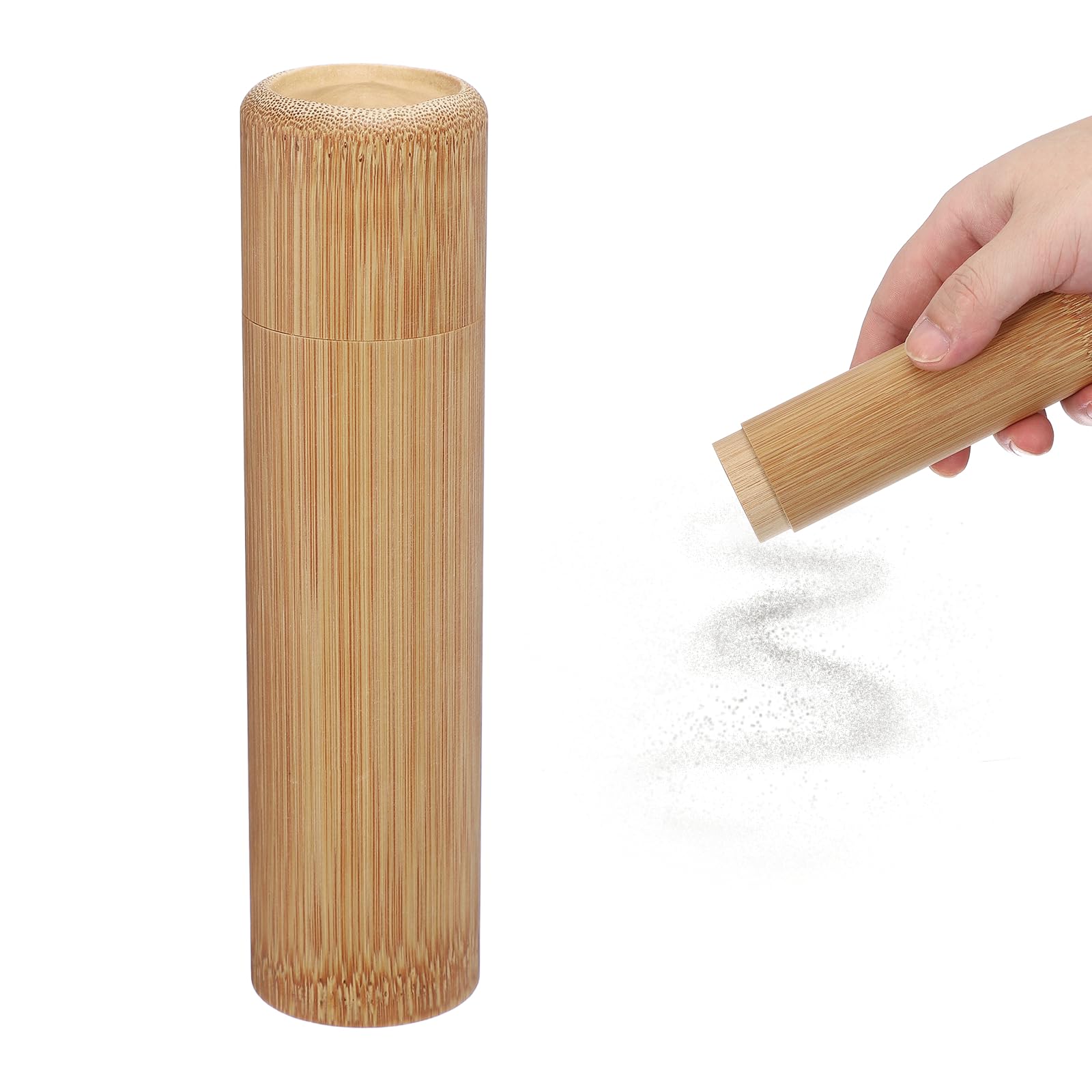 sourcing map Wooden Scattering Urn, 5.9" x 1.6" Small Cremation Tube with Lid Mini Keepsake Brown for Male Female Pet Dog Brown — image 1