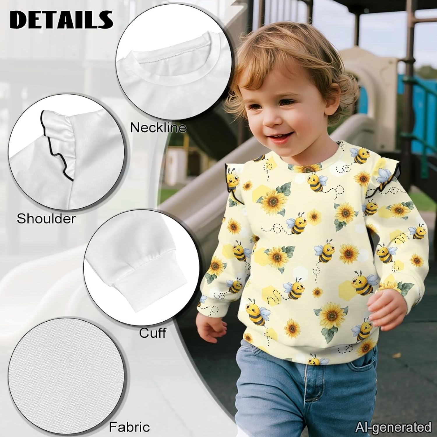 Suobstales Toddler Baby Girls Sweatshirts Casual Crewneck Pullover Fall Winter Sweater Long Sleeve Tops Shirts for 1-8 Years